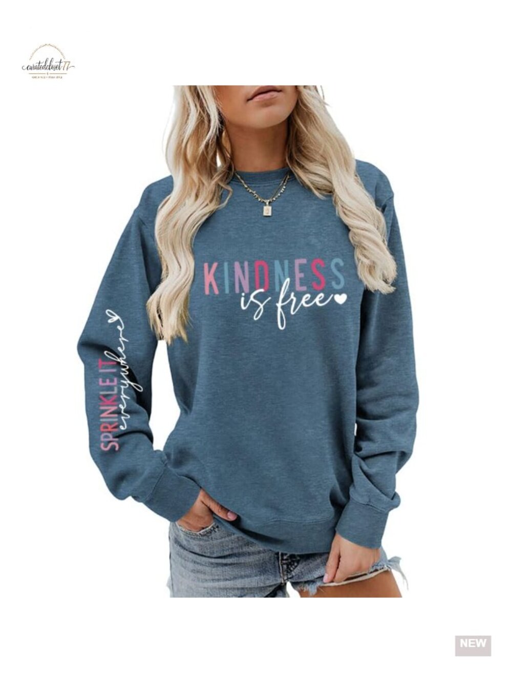 Kindness Is Free Womens Crewneck Sweatshirt Be Kind Teacher Pullover
